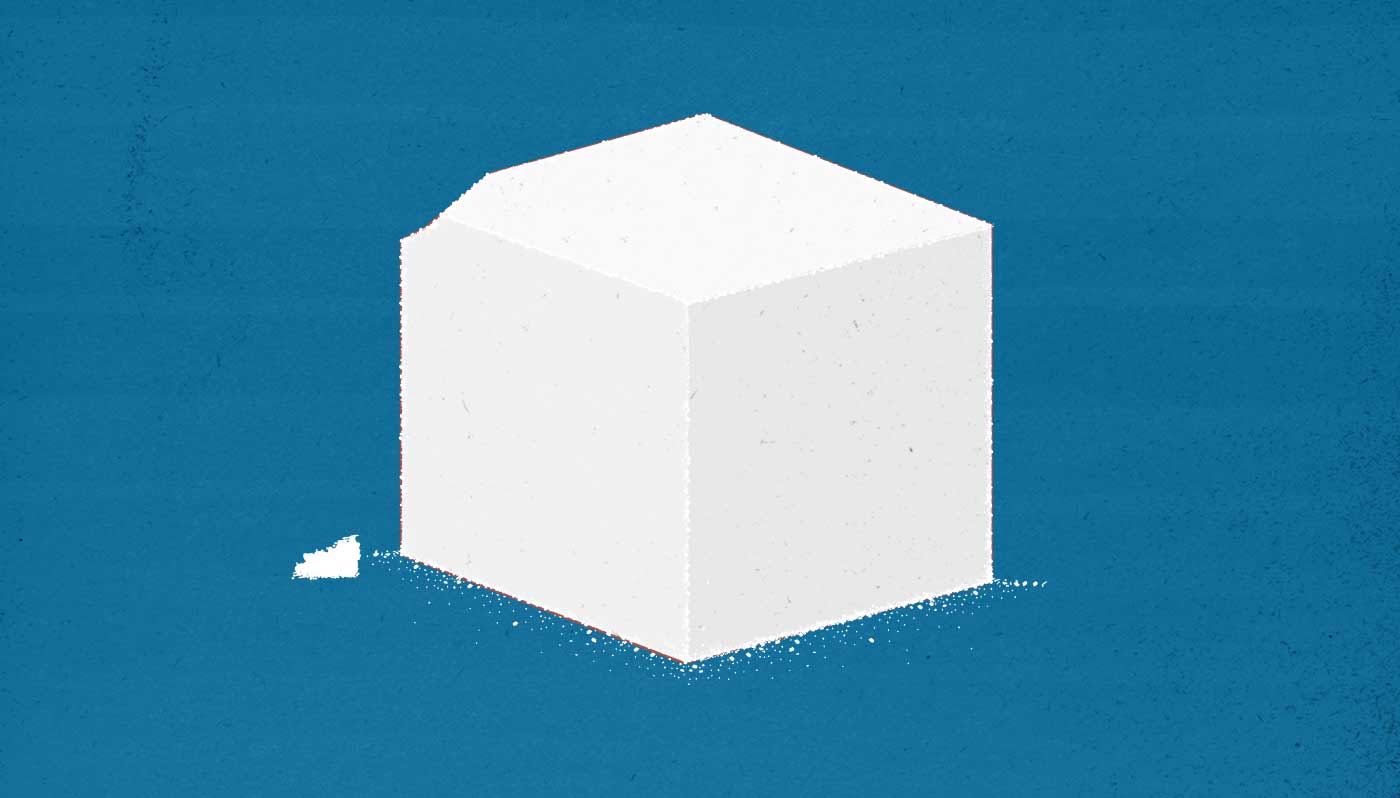 Illustration of a sugar cube