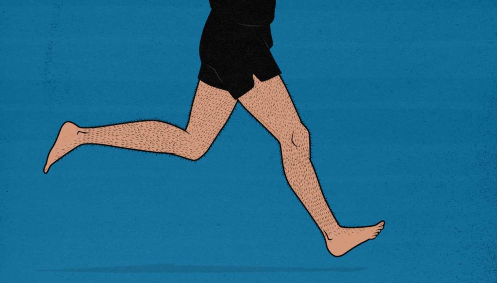 Skinny Guy Jogging Illustration
