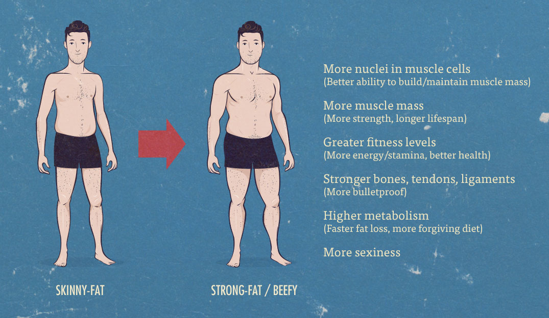 The advantages of building muscle when skinny-fat — Bony to Beastly