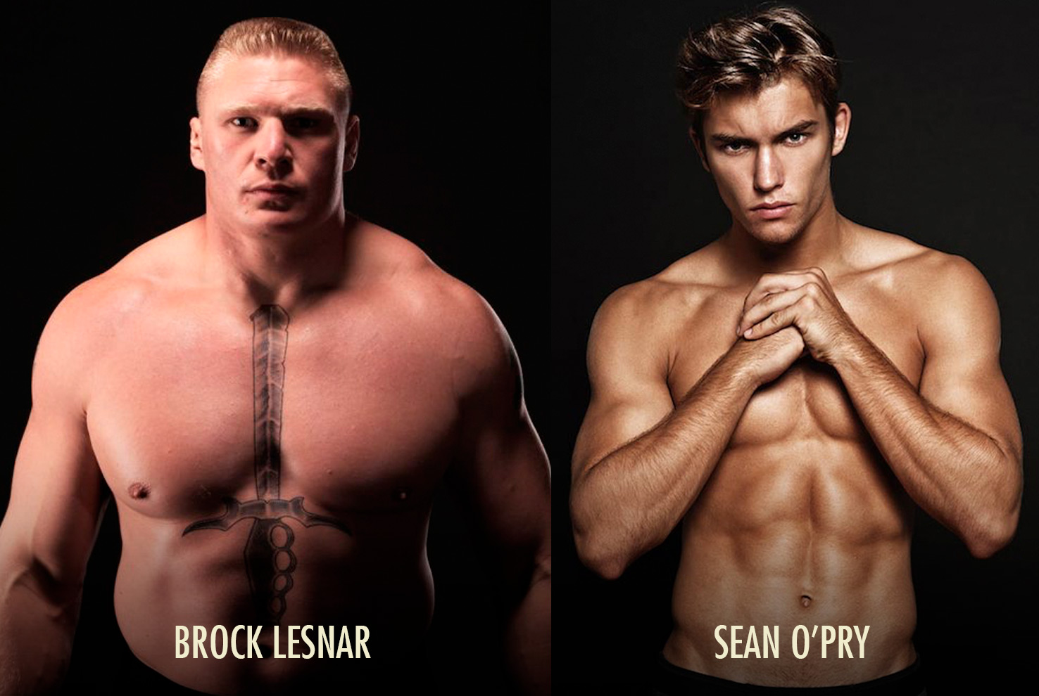 Ectomorph Muscle-Building Genetics Brock Lesnar Body vs Sean O'Pry