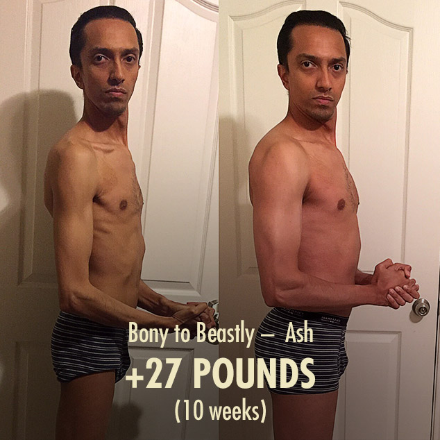 Ash gaining 27 pounds in just his first 10 weeks!