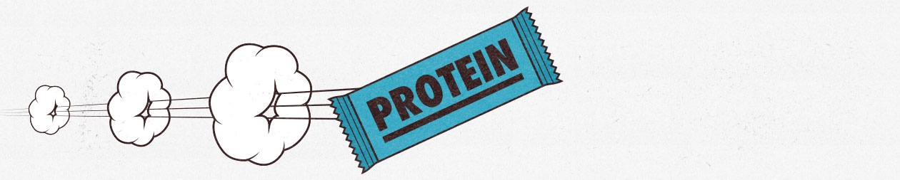 Illustration showing that eating protein more often can speed up muscle gain.