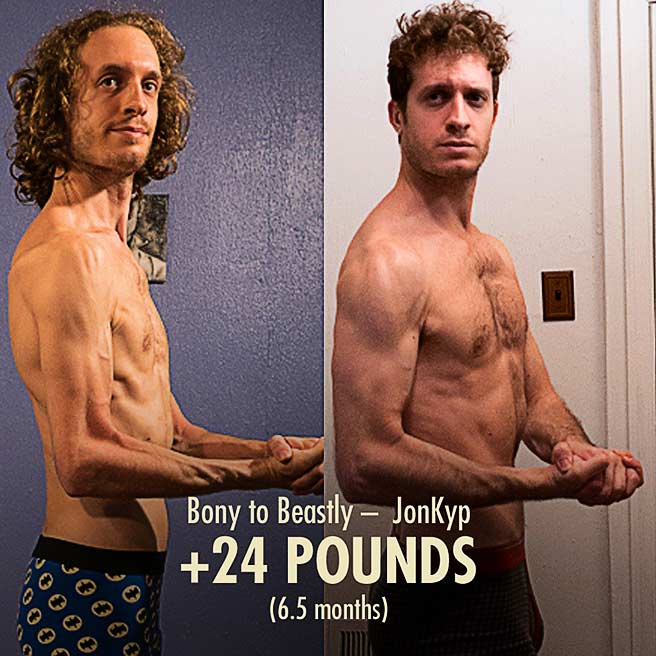 Jon Skinny Guy Bulking Muscle Gain Transformation