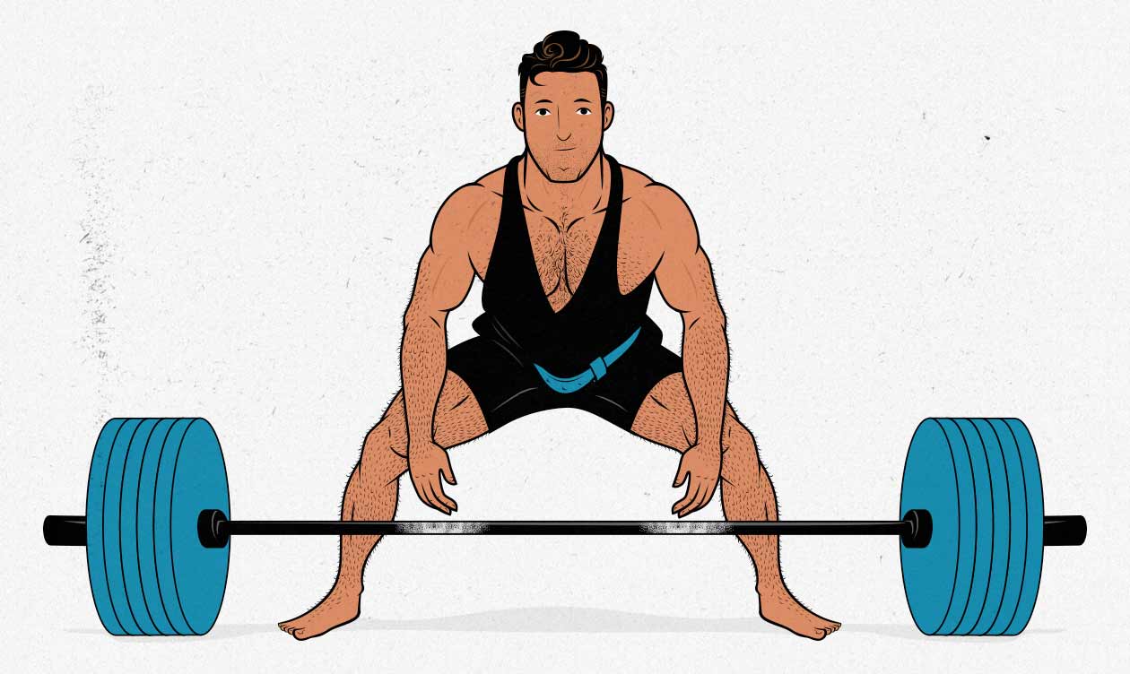 Illustration of a man doing strength training on a ketogenic diet.