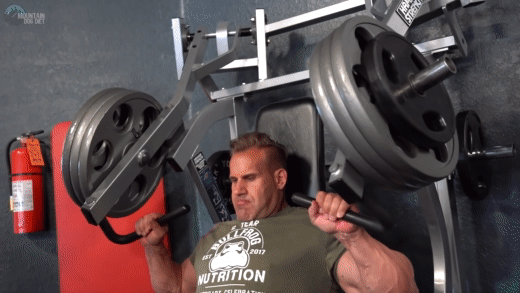 Gif animation showing how top bodybuilders choose chest exercises that challenge their chest muscles under a deep stretch.