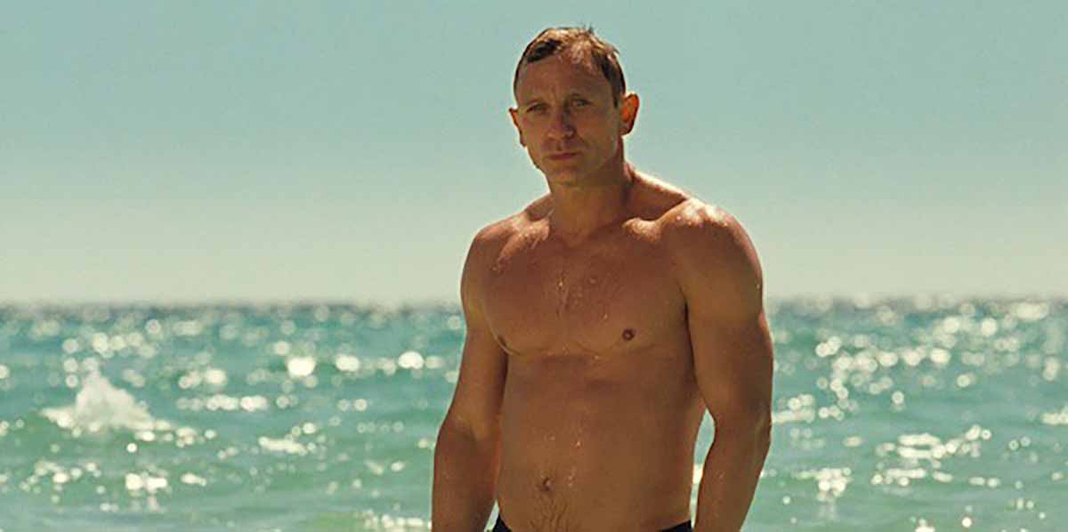 Daniel Craig's body in Casino Royale.