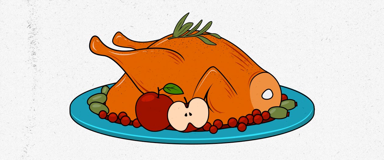 Illustration of turkey, a lean protein source that can be used for lean bulking.