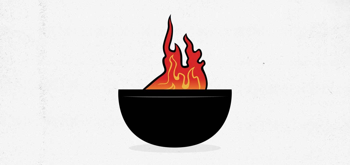 Illustration of a bowl of chili, a great meal to eat while bulking.