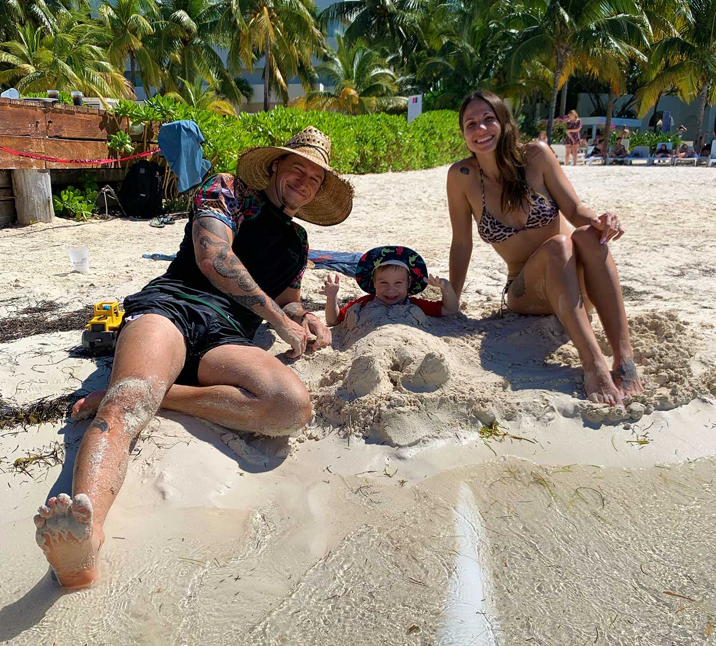 Photo of Shane Duquette with his wife and family.