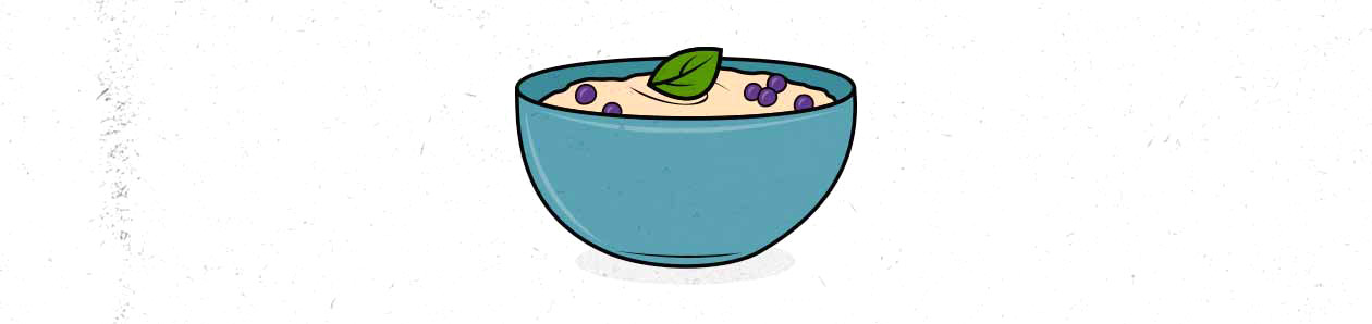 Illustration of a bowl of oatmeal