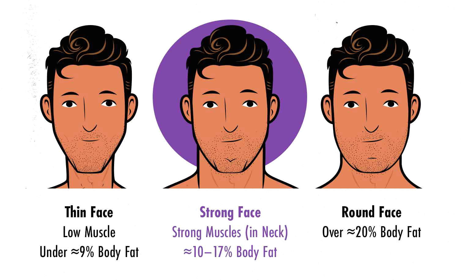How Fat and Muscle Changes the Appearance of Your Face