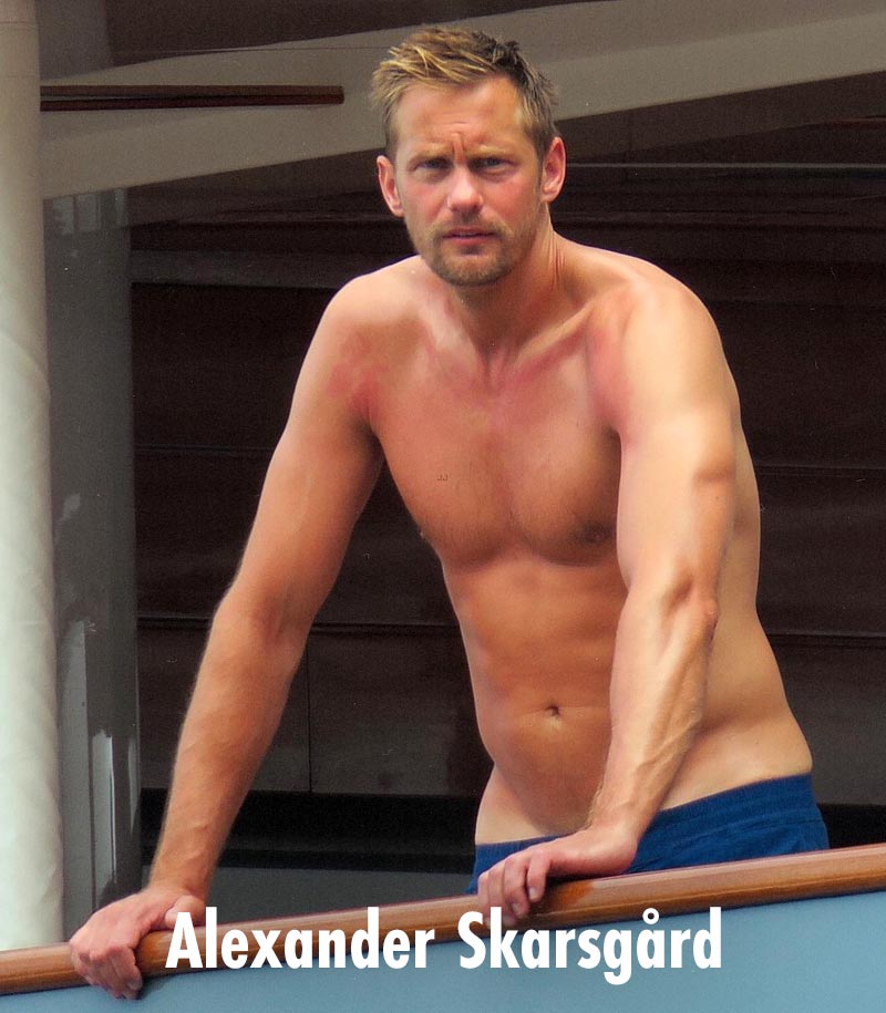 Photo showing how Alexander Skarsgard's muscles look in real life.
