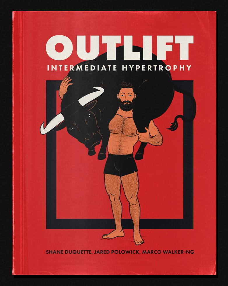 The cover of the Outlift intermediate hypertrophy training workout routine.