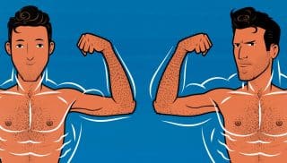 Illustration of two skinny guys confused about how many workouts to do per week.