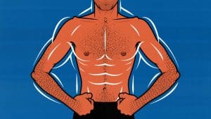 Illustration of a skinny guy bulking up and building muscle. Illustrated by Shane Duquette.