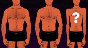 Illustration of a skinny guy ranked against a fit and athletic guy.