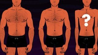 Illustration of a skinny guy ranked against a fit and athletic guy.