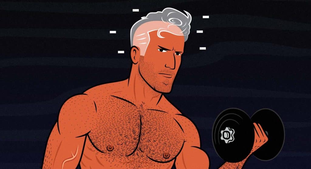 Illustration of a man losing his hair because of intermittent fasting.