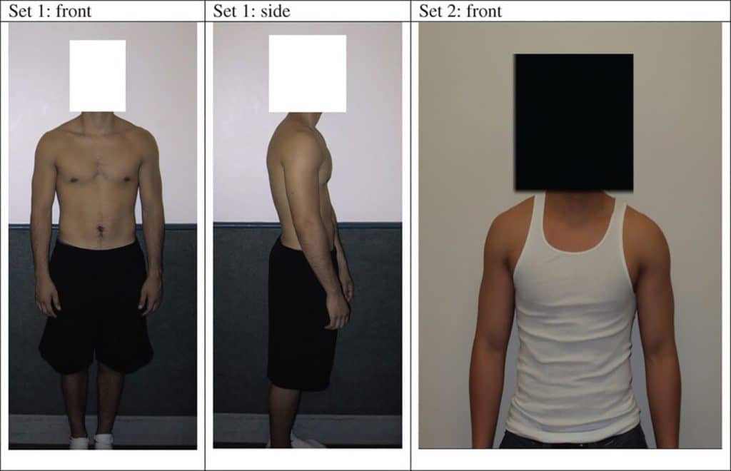 Photo of a man's physique from a study investigating the ideal level of muscularity and leanness for men.