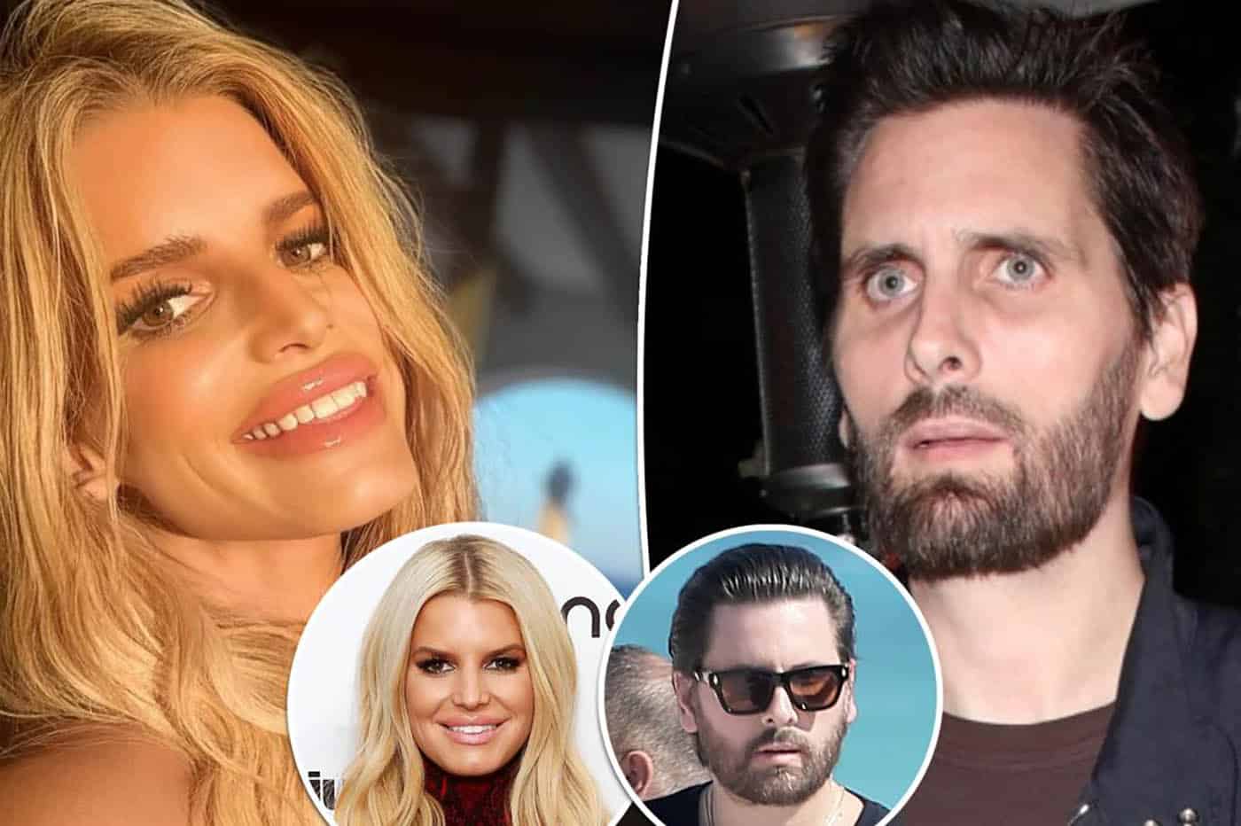 Before and after photo of celebrities with "Ozempic face" from crash dieting.