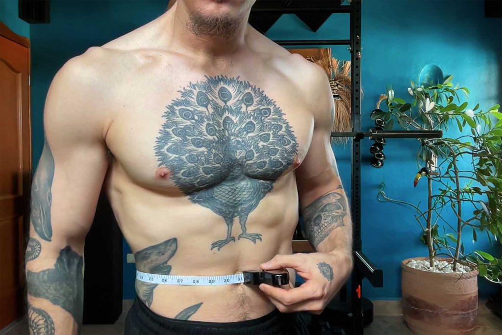 Photo showing the fat loss from a mini-cut.