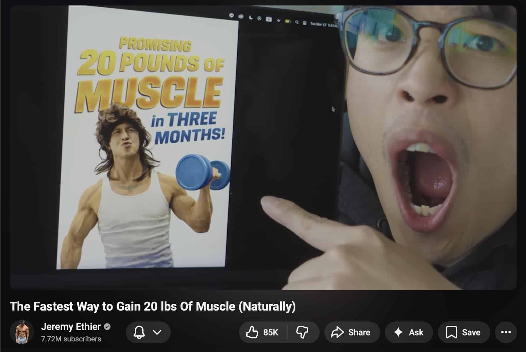 Jeremy Ethier steroid accusation.